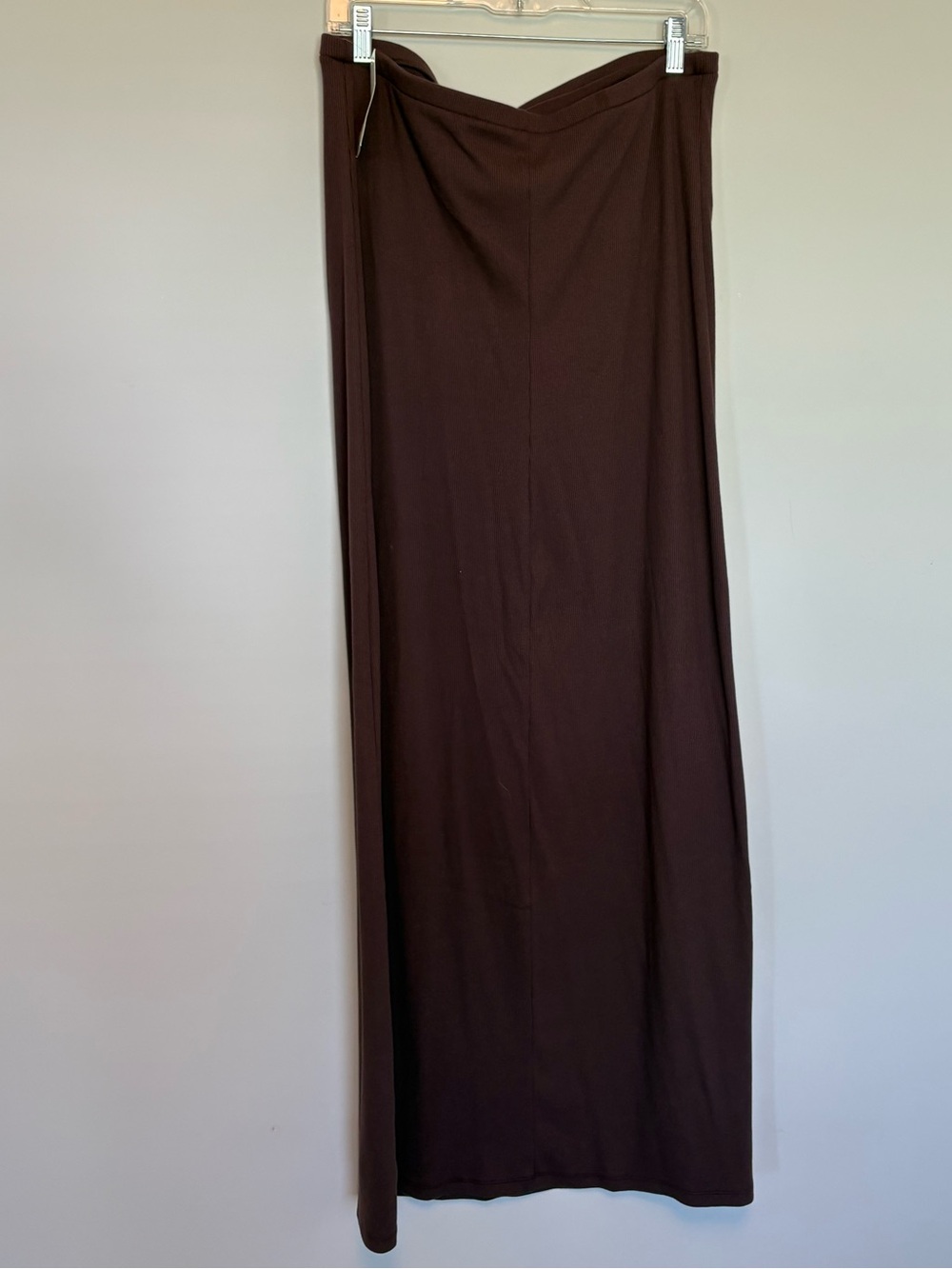 NWT A New Day Brown Ribbed Knit Column Maxi Dress / Tube Dress Size XL - Picture 4 of 10